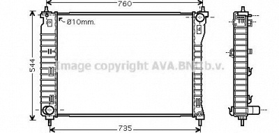 AVA QUALITY COOLING ol2435 -  Радиатор, охлаждение двигателя